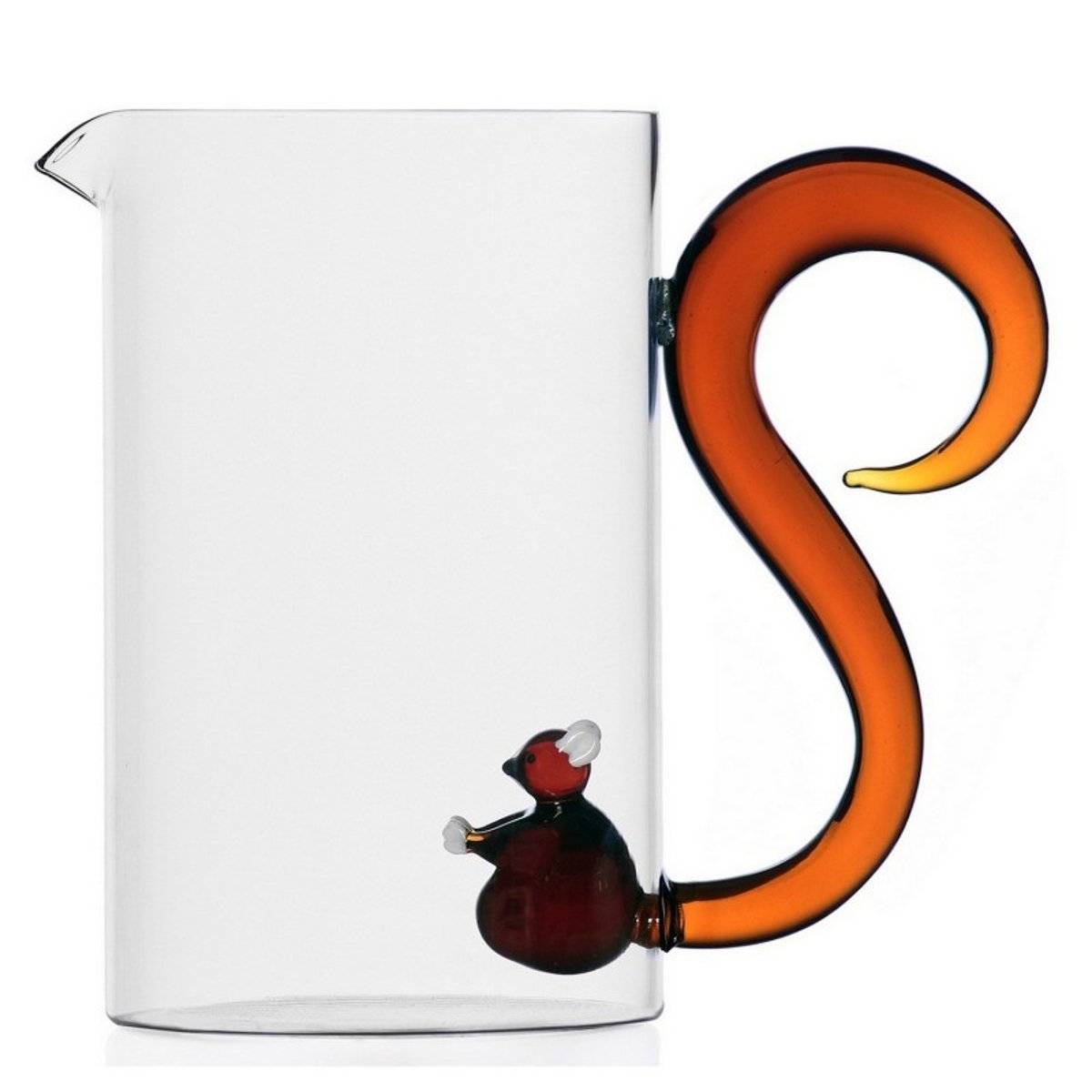 Carafe à eau verre écureuil ANIMAL FARM marron, ICHENDORF