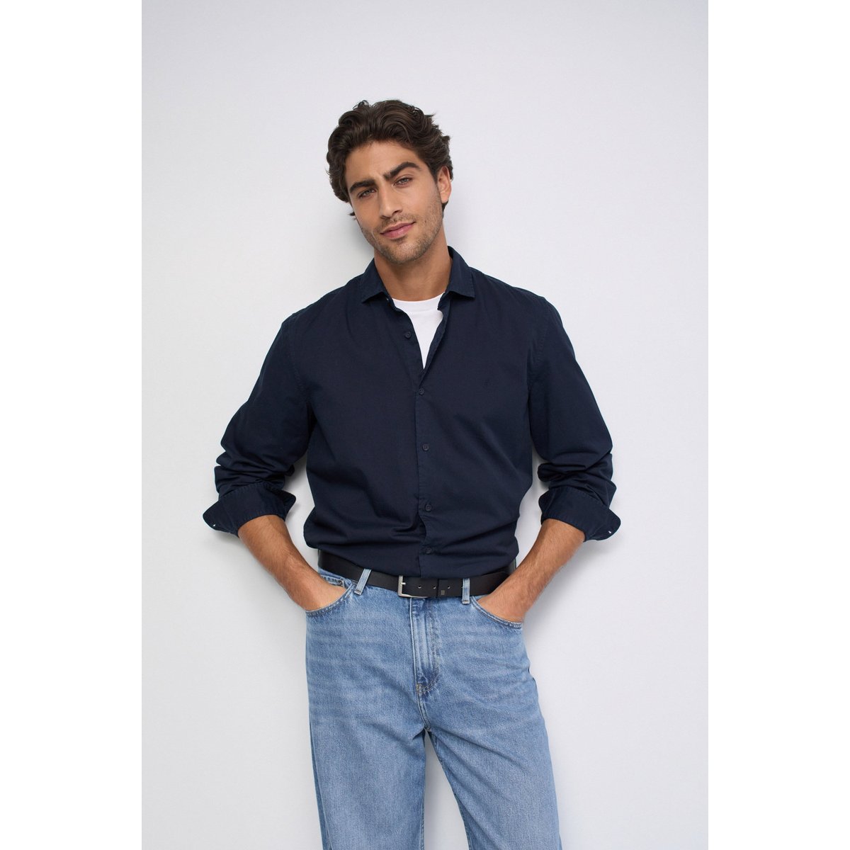 CHEMISE BASIQUE bleu foncé, SALSA JEANS