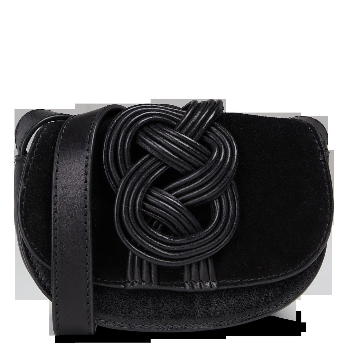 Sac en cuir MARIUS MINI noir, Maison 123