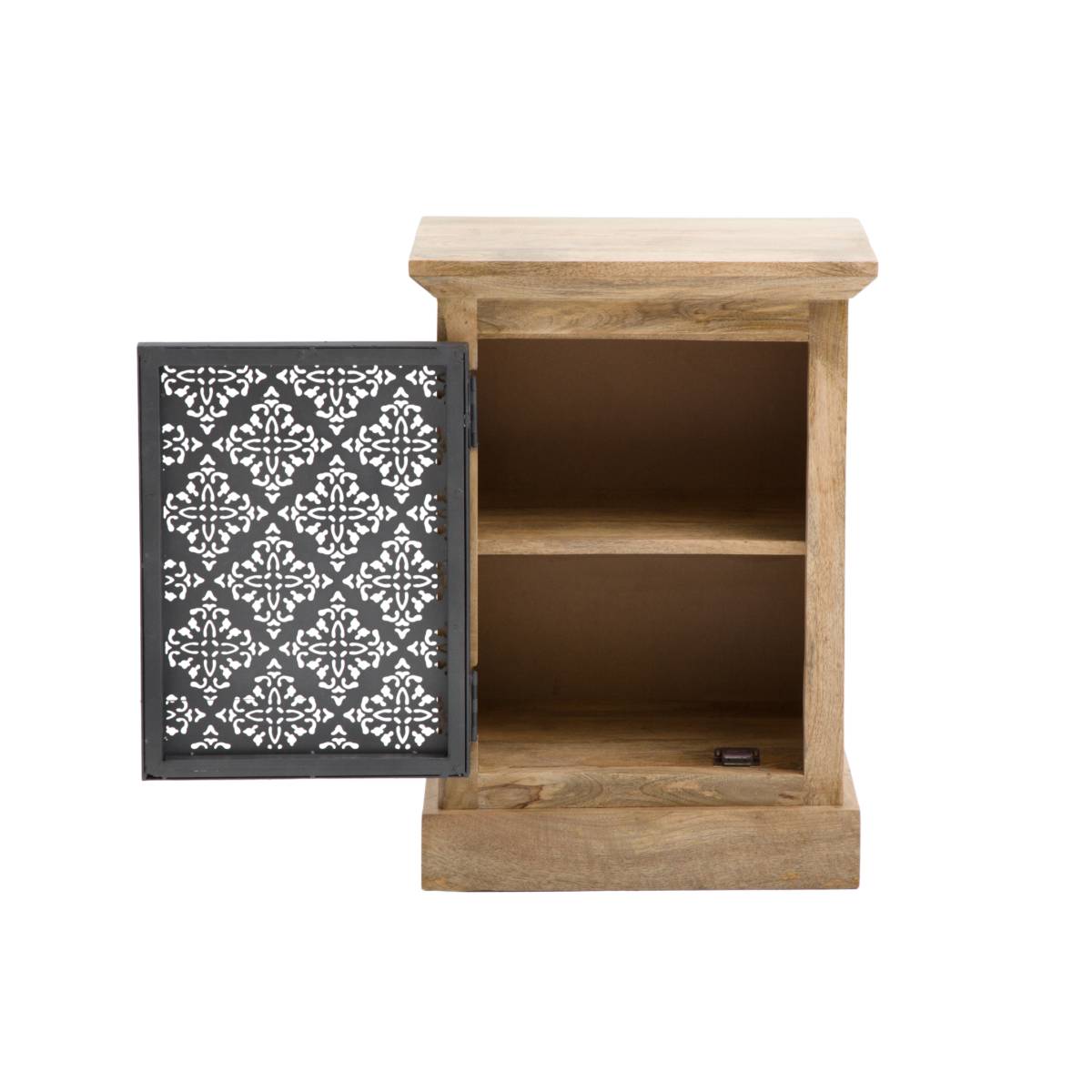 Chevet en bois de manguier SAHARA gris, MADE IN MEUBLES