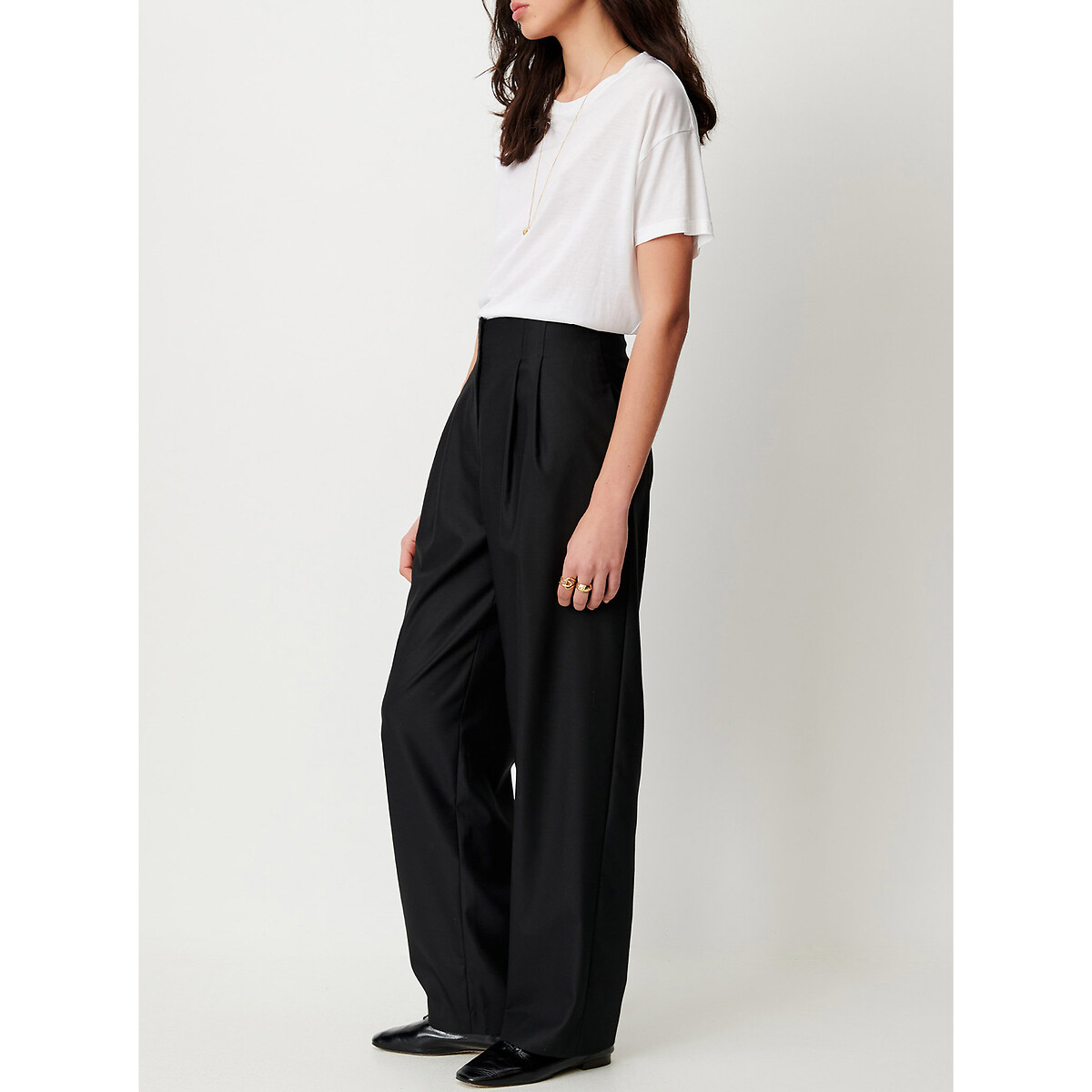 Pantalon droit à pinces, BODAM noir, SESSUN