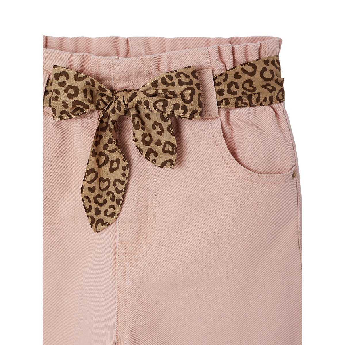 Pantalon large rose poudré, VERTBAUDET