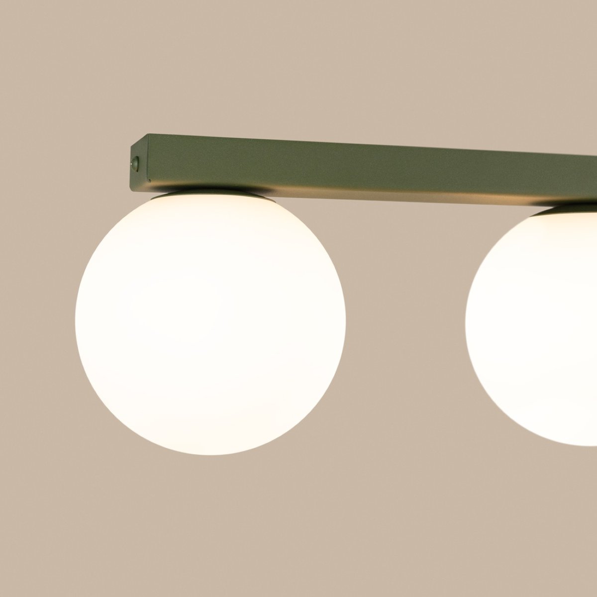 Plafonnier Acier Vert Olive G9 4 Yoli vert olive, EDEN