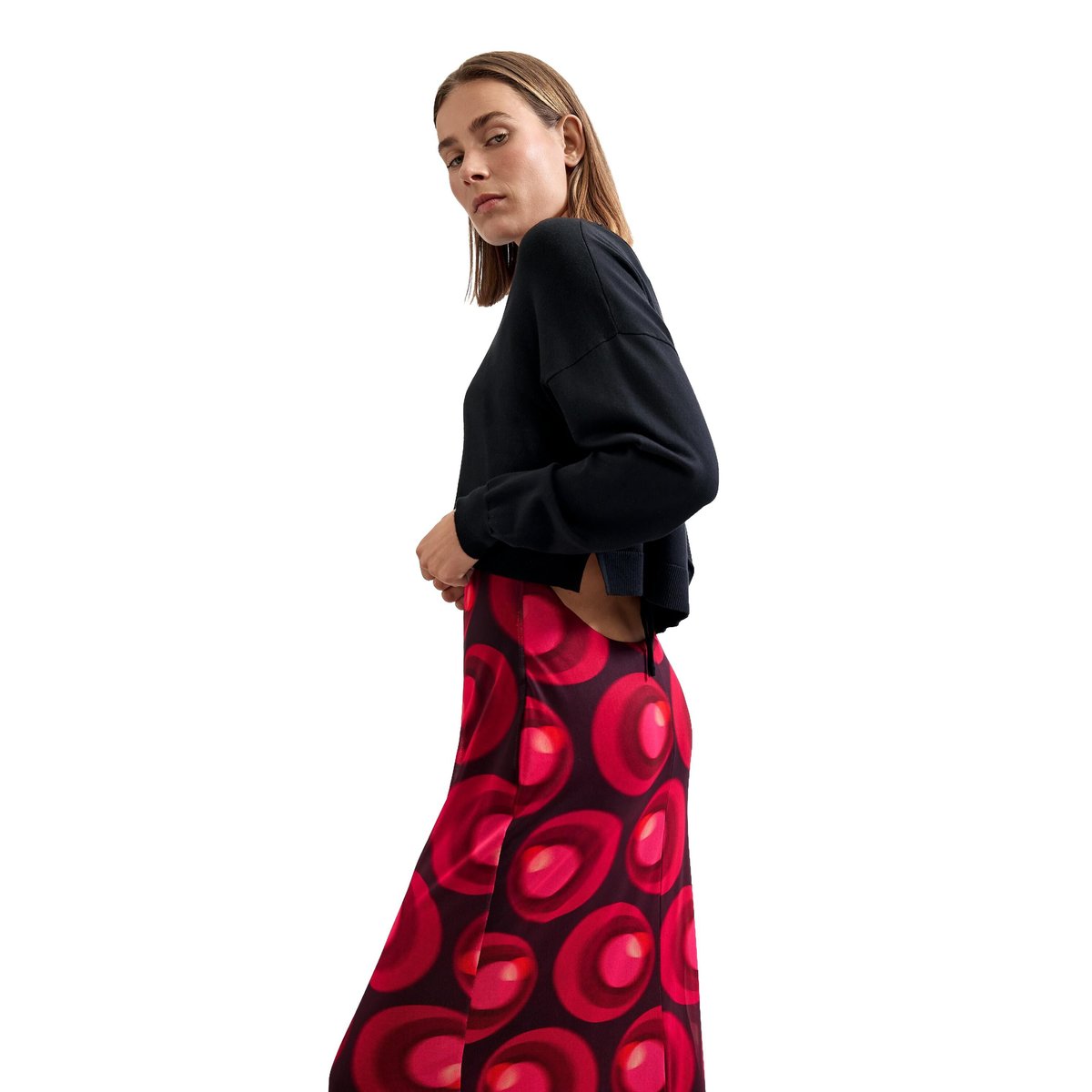 Robe en maille 2 en 1 noir, DESIGUAL