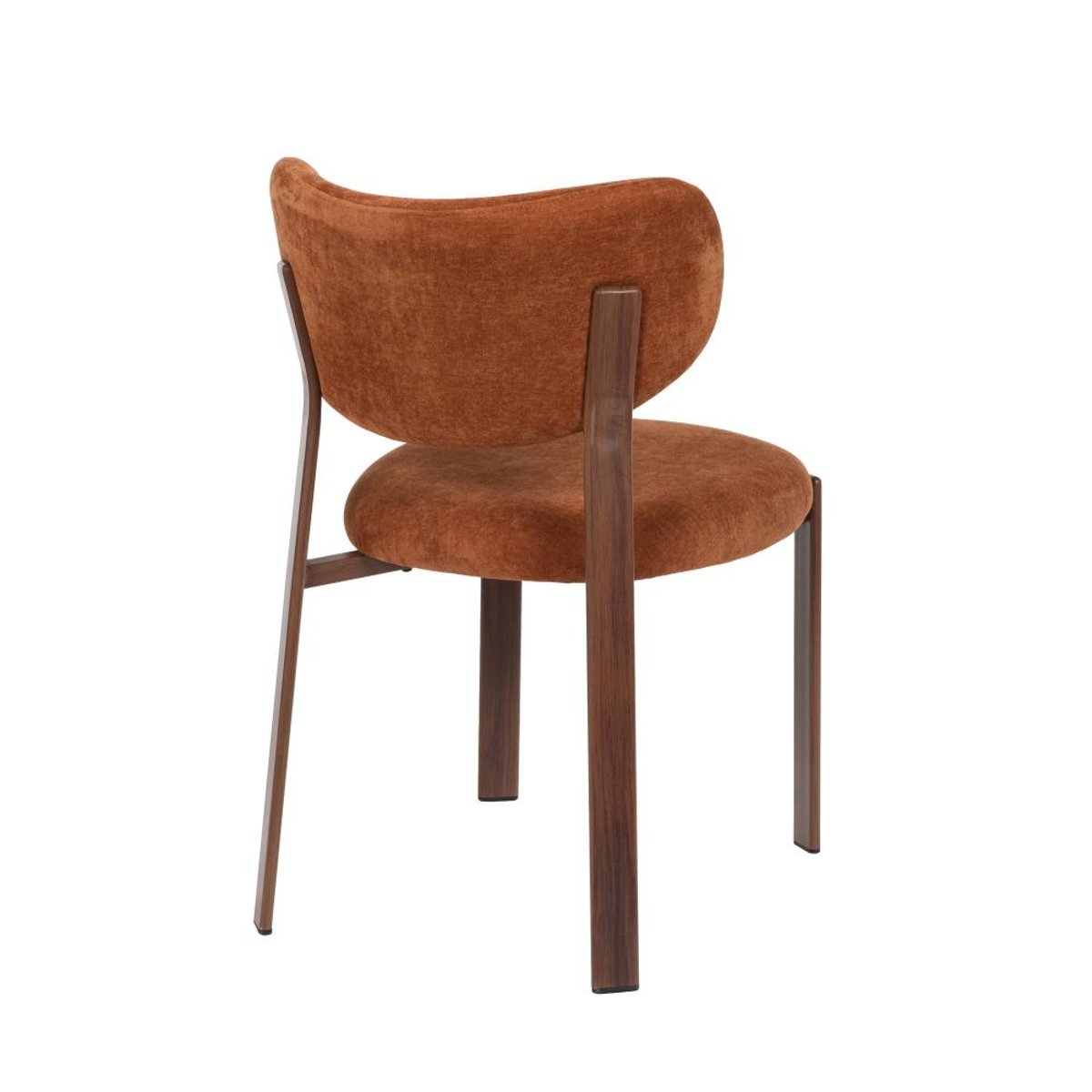Chaise de salle à manger Dino   avec piètement finition chêne orange, AMADEUS