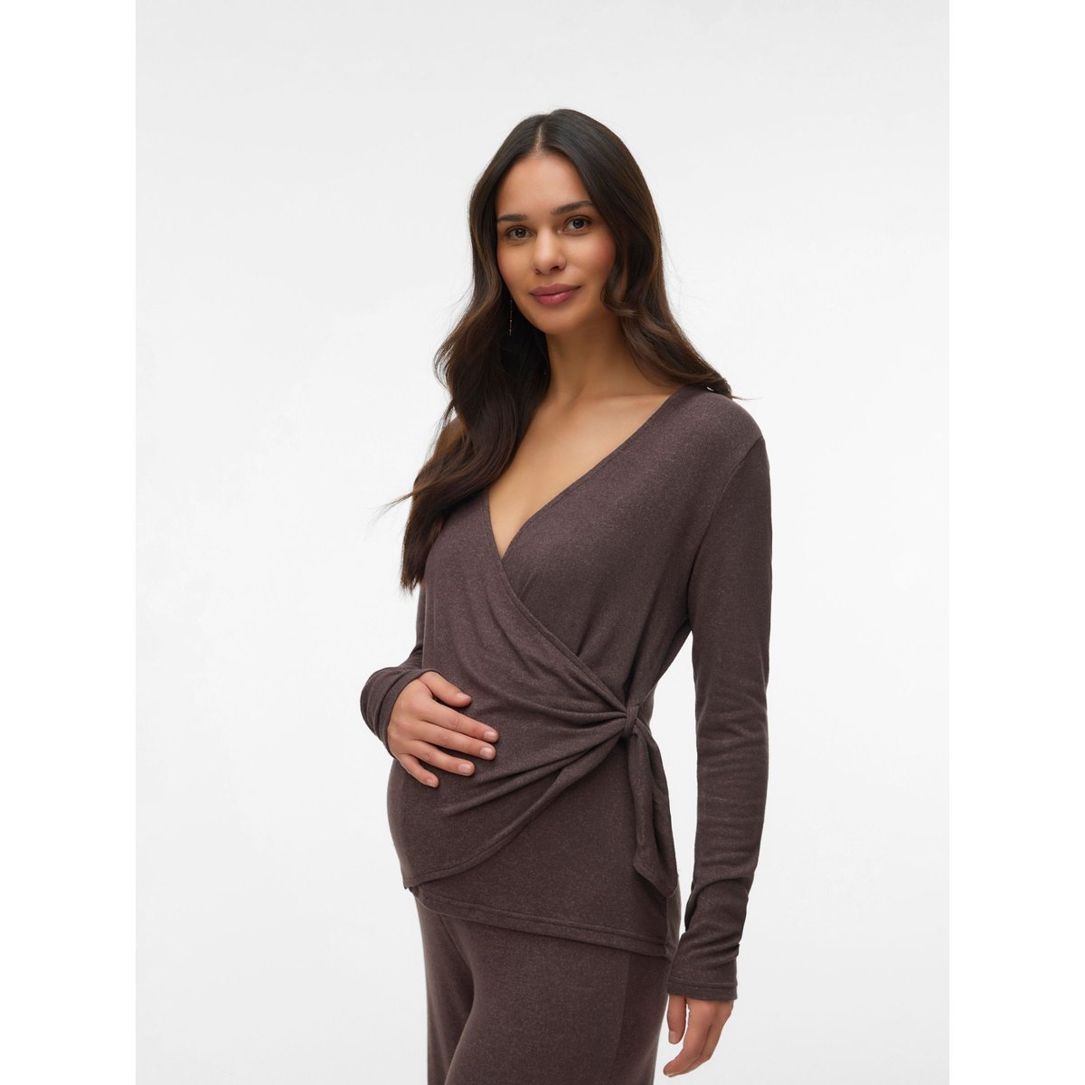 Top chocolate brown, MAMA LICIOUS