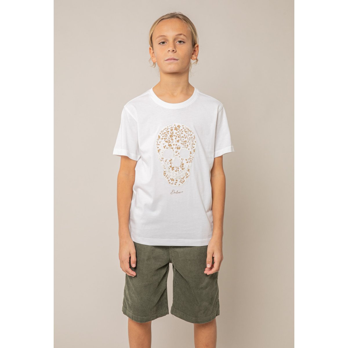 T-shirt garçon en coton SHADOW white, DEELUXE