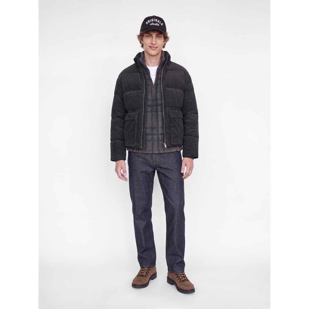 Veste En Corduroy grise - obsidian 1, JACK & JONES