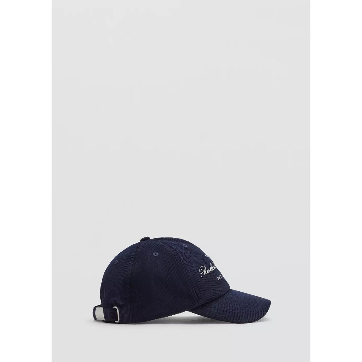 Casquette velours côtelé brodée bleu marine, MANGO TEEN