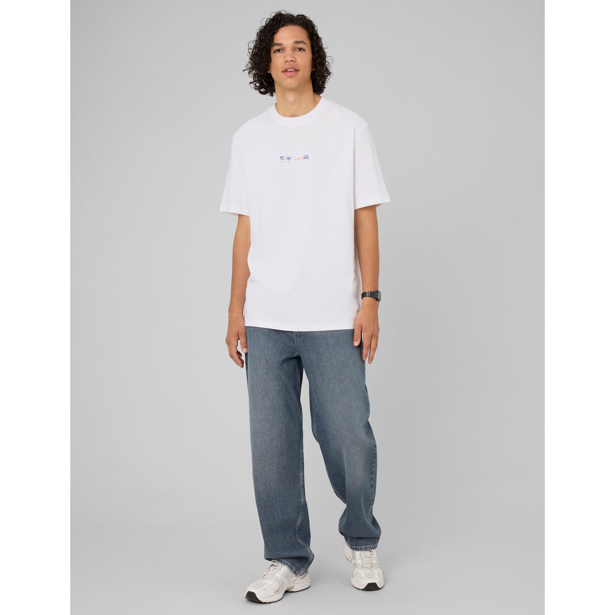 T-shirt imprimé devant/dos blanc, BZB