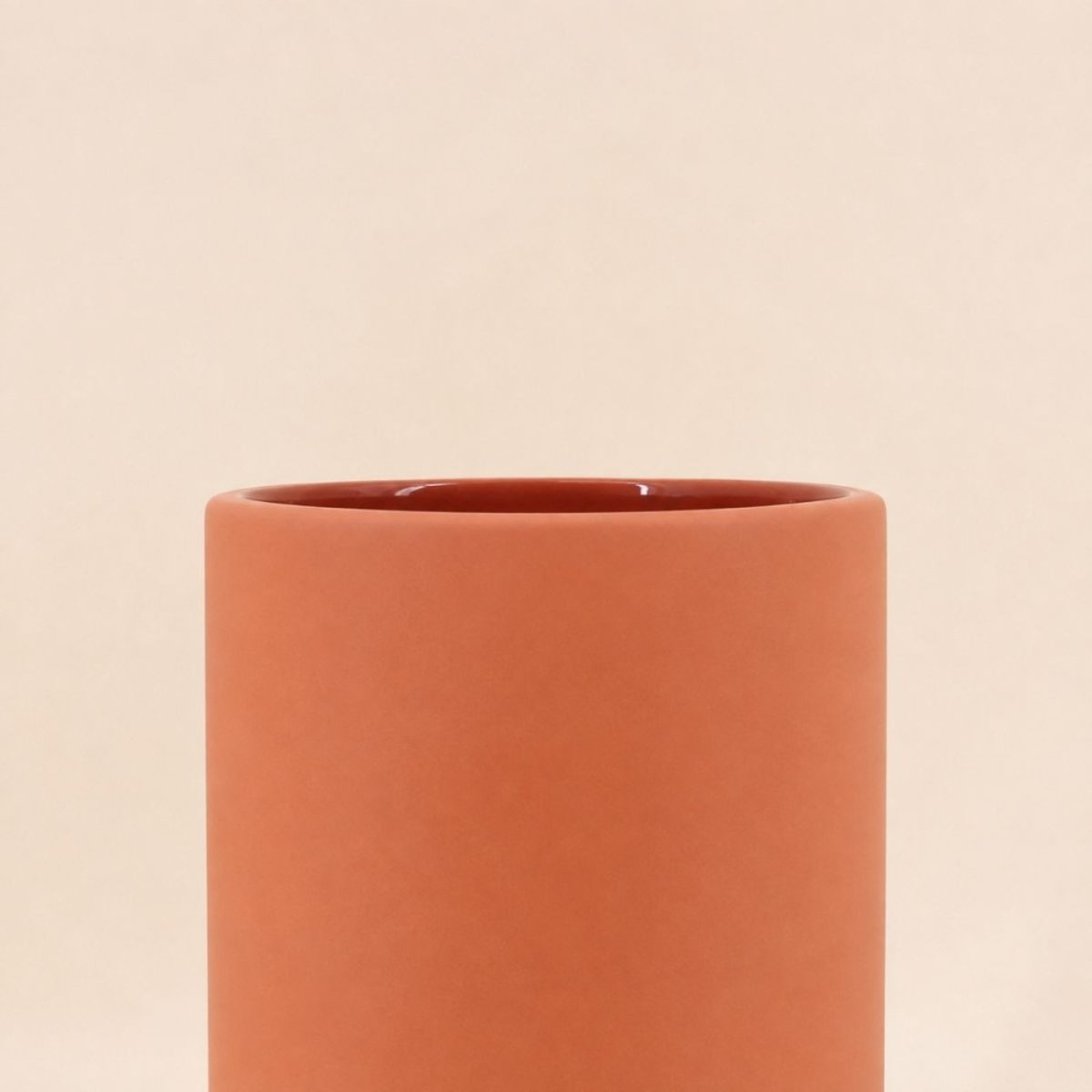 Vase tube en céramique 17cm gris, ORNAMI