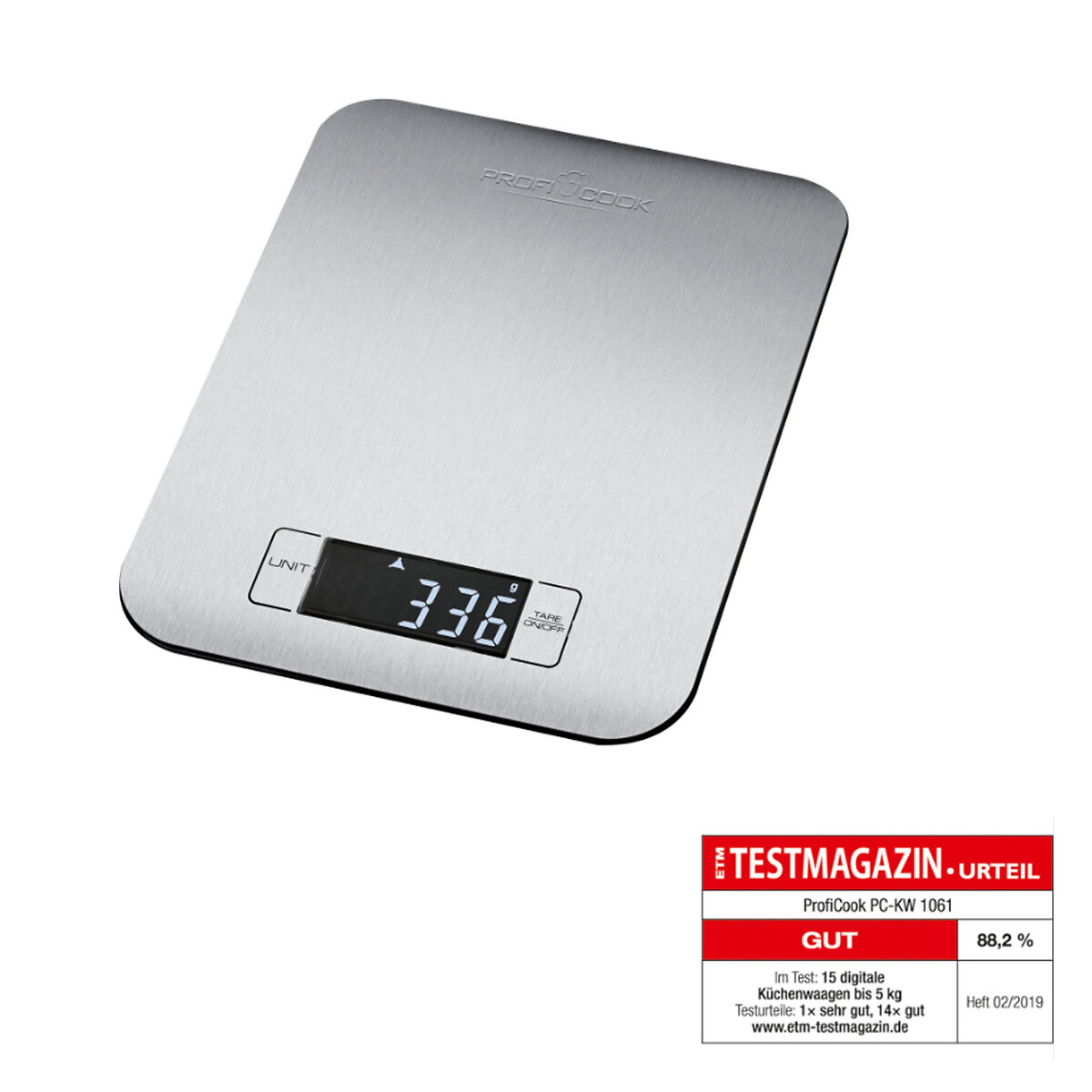 Balança de cozinha, da Proficook inox, PROFICOOK