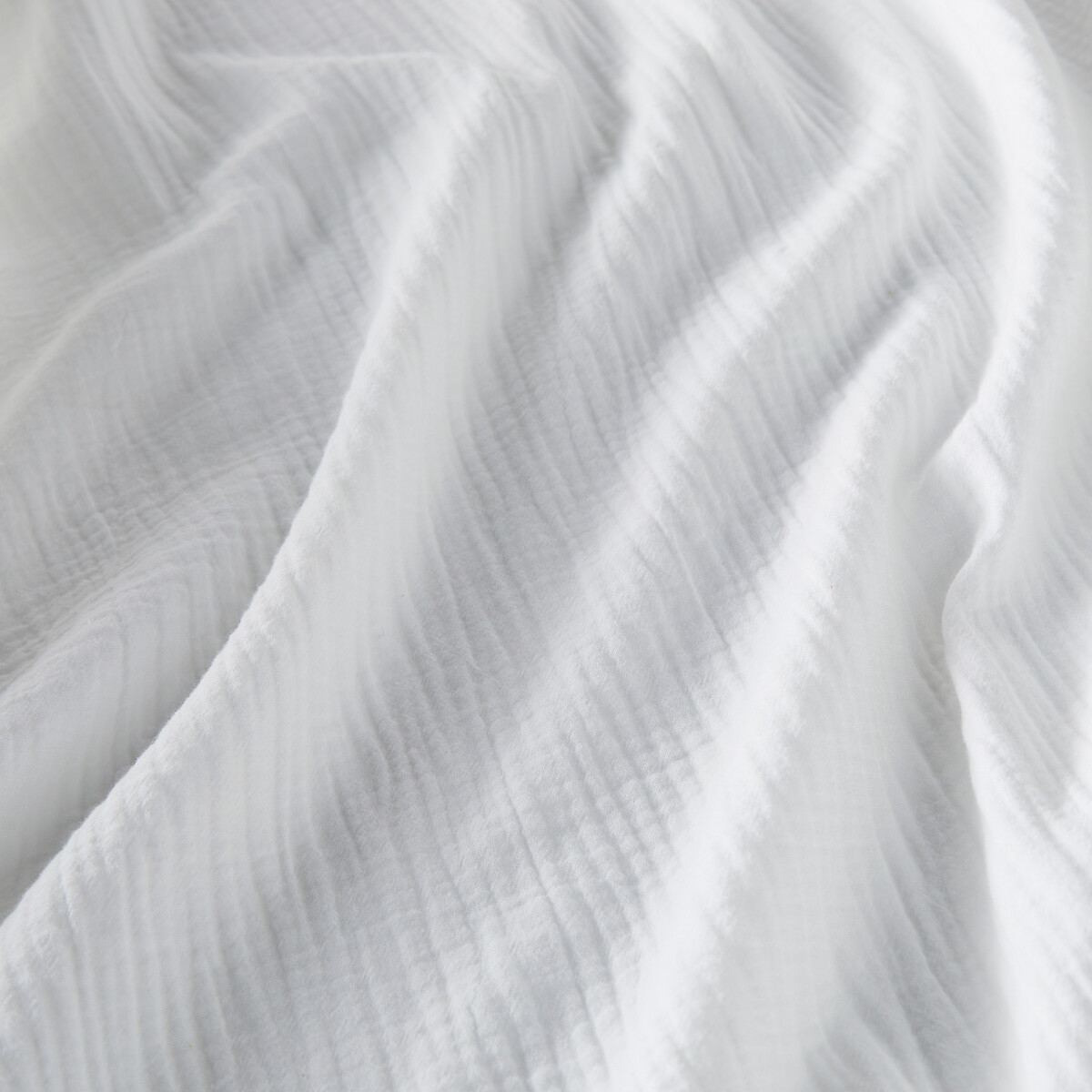 Rideau panneau gaze de coton, Kumla blanc, LA REDOUTE INTERIEURS