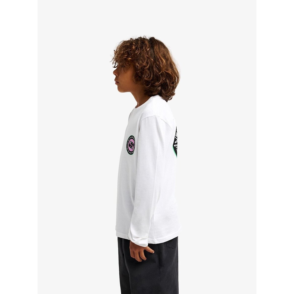 Long Sleeve T-Shirt with Print on the Back white, QUIKSILVER