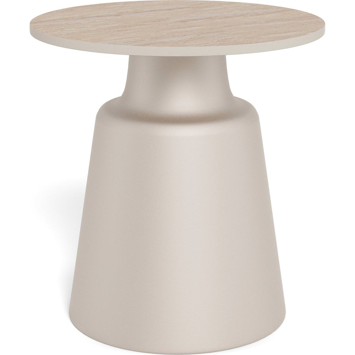 Table basse ronde collection SANTORINI travertin, RECOLLECTION