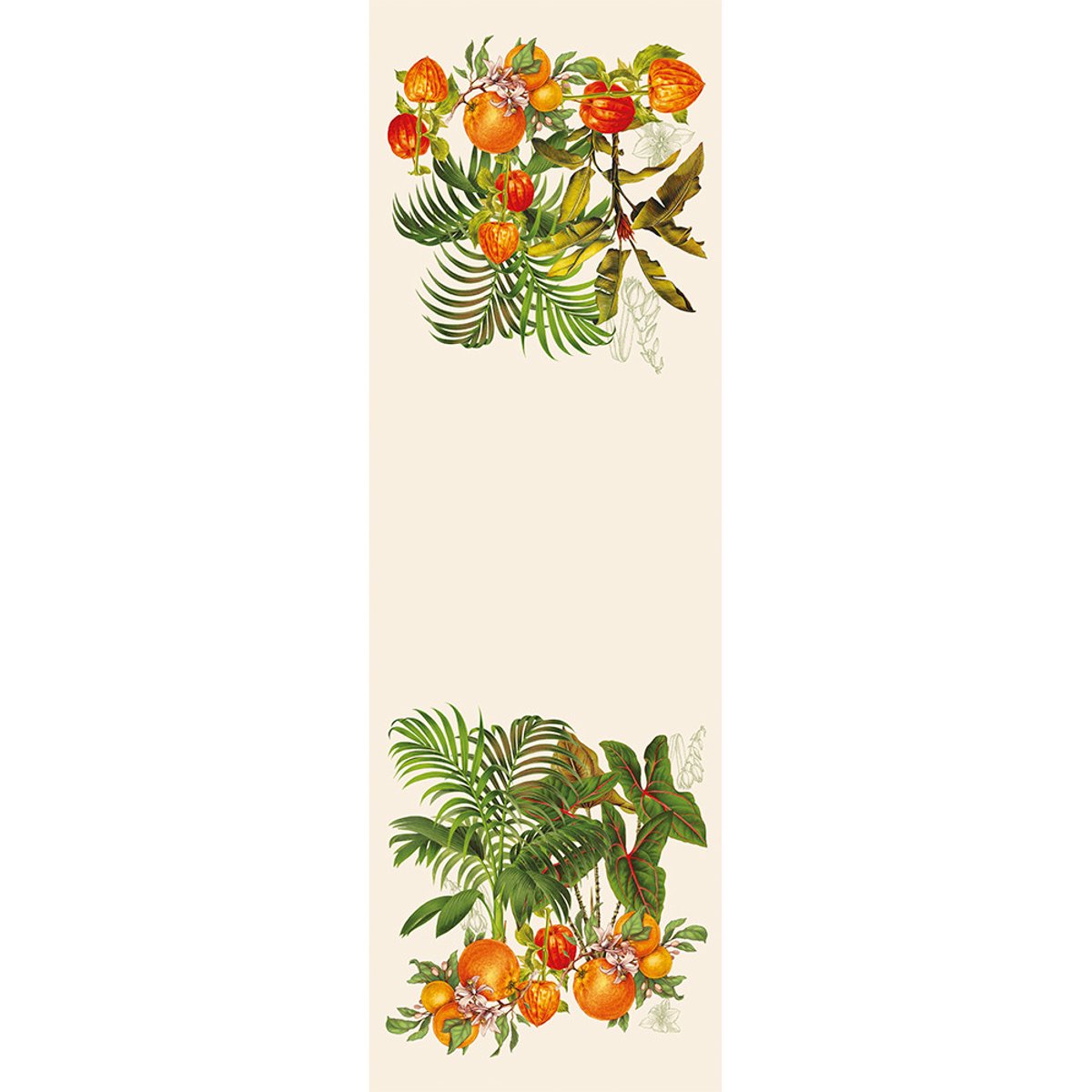 Chemin de table pur lin lavé VINTAGE GARDEN natural, GARNIER THIEBAUT