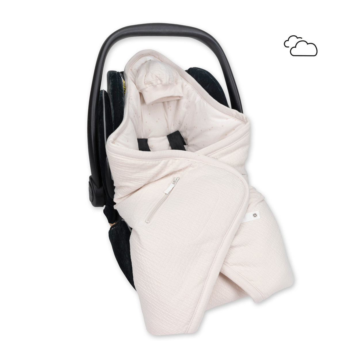 Nid d'ange bébé poussette et siège auto mi-saison - Confort mi saison pudding, BEMINI