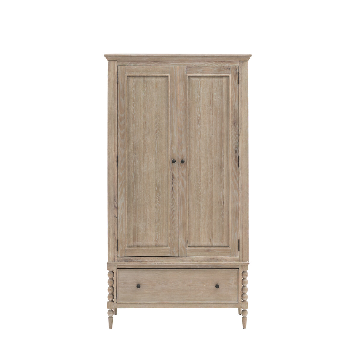 Ames Oak 2 Door 1 Drawer Wardrobe with Pompom Legs oak, ÉDITÉ