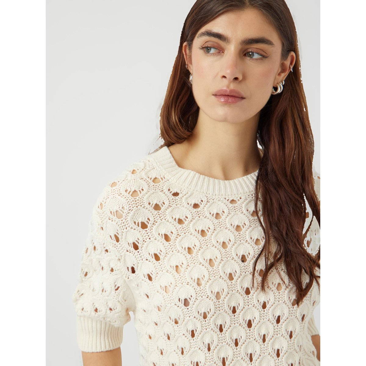 Pullover star white, YAS