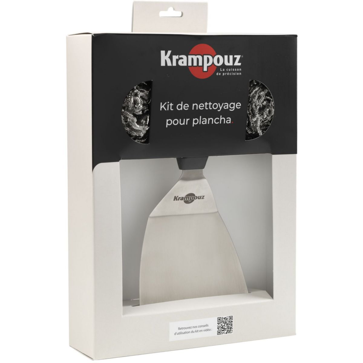 Ustensile plancha spatule/2 boules inox AKN1 multicolore, KRAMPOUZ