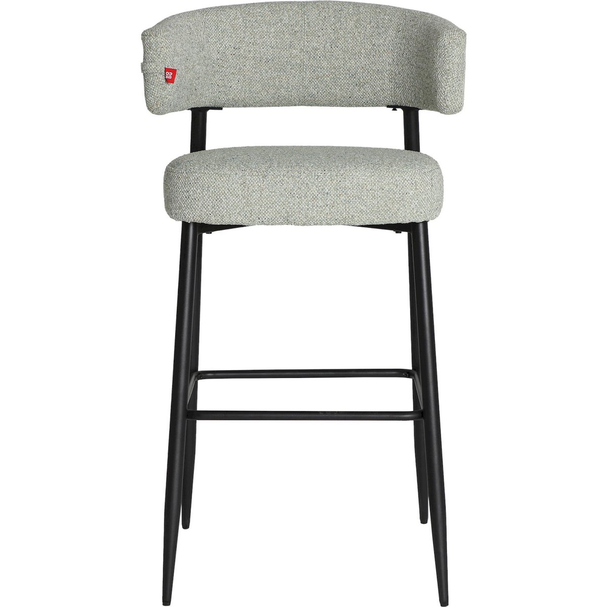 Tabouret de bar contemporain collection S.MERANO vert marbré et noir, RECOLLECTION
