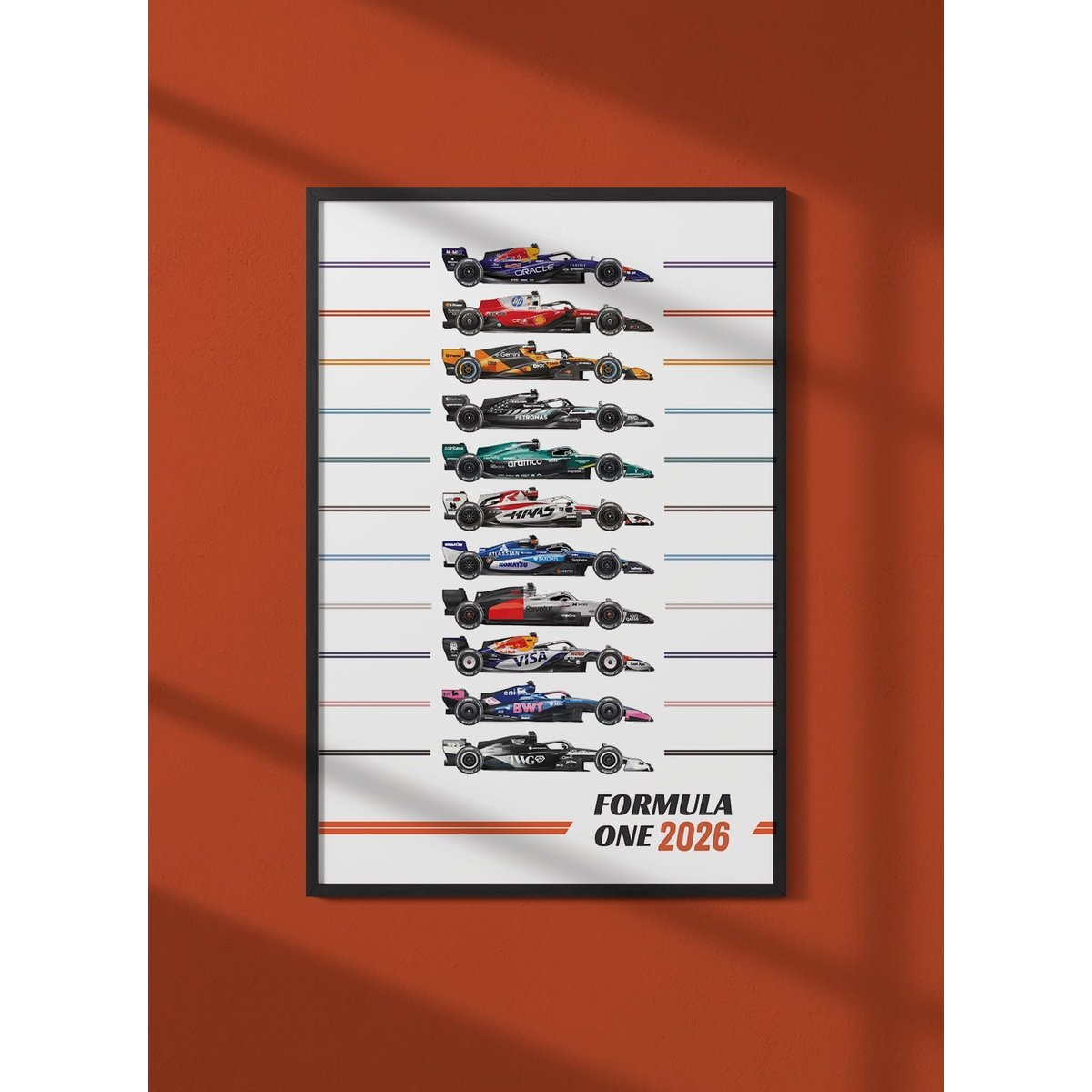 Affiche Ecuries Formule 1 2026 blanc, L'AFFICHERIE