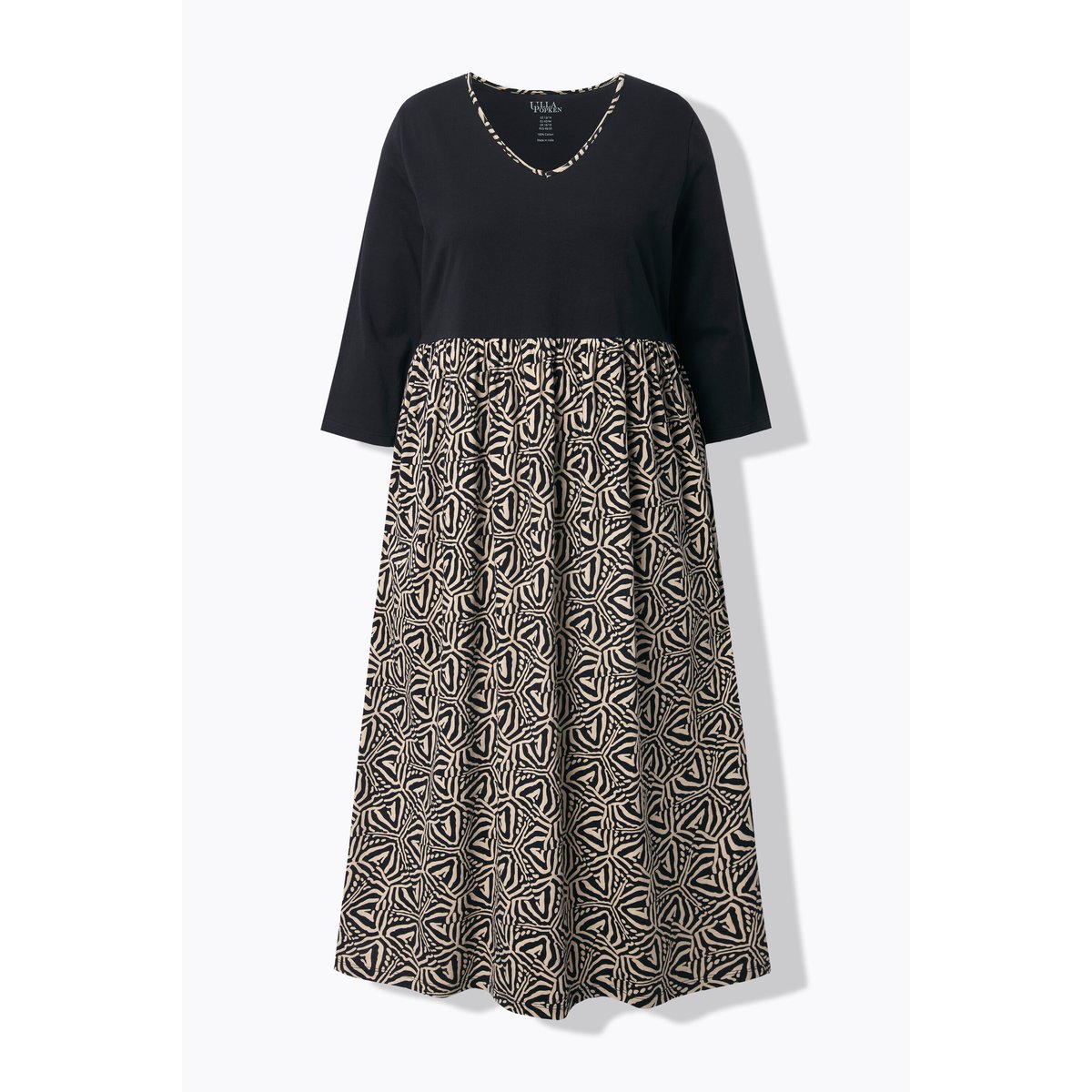 Robe en jersey noir, ULLA POPKEN