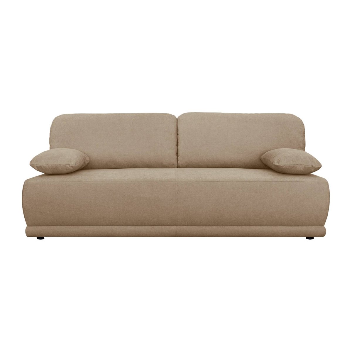Banquette convertible 3 places tissu chenille avec coffre NELSON taupe, SWEEEK