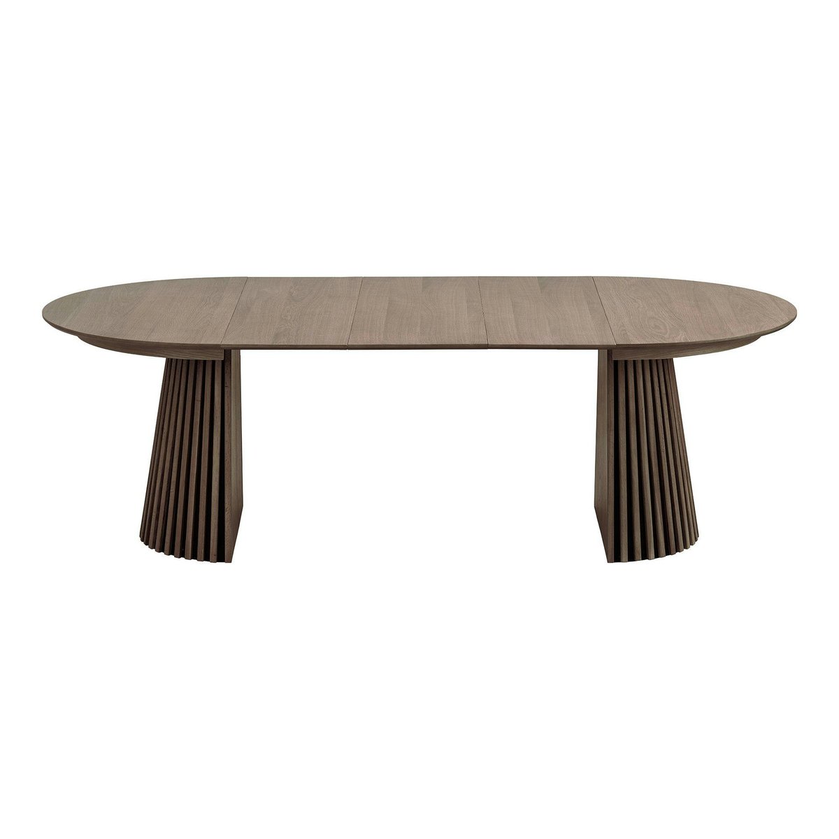 Table ronde extensible avec pied baguette AMSTERDAM chêne brun (10 places), PIER IMPORT