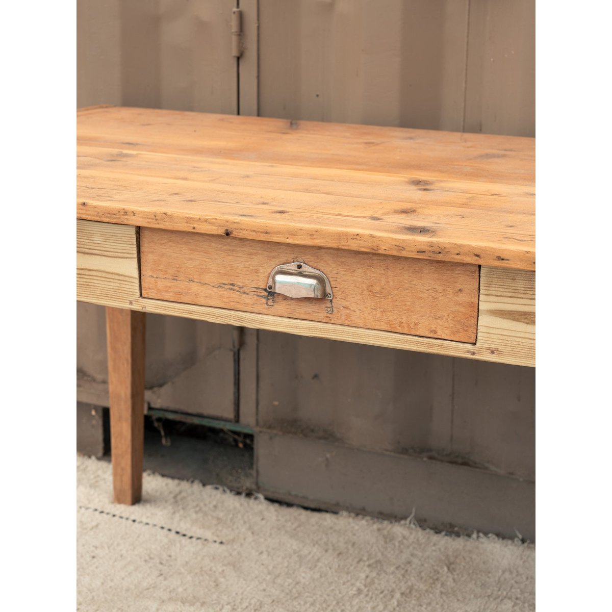 Table à manger de ferme en bois Romy N°1587 - Bon état bois clair, DEBONGOUT