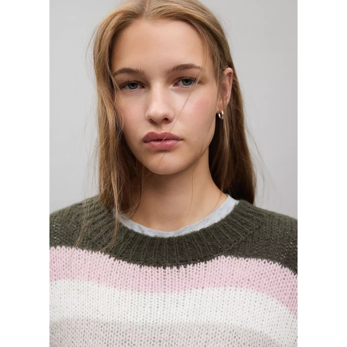 Pull à rayures vert, MANGO TEEN