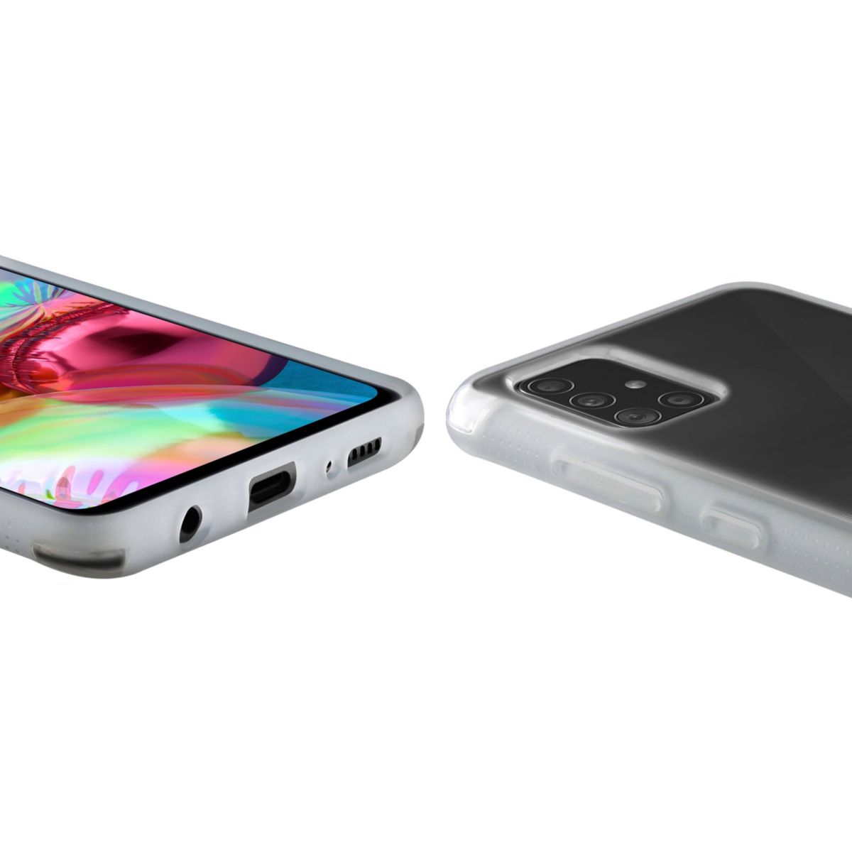 Coque Samsung A71 Antichoc transparent couleur unique, ADEQWAT