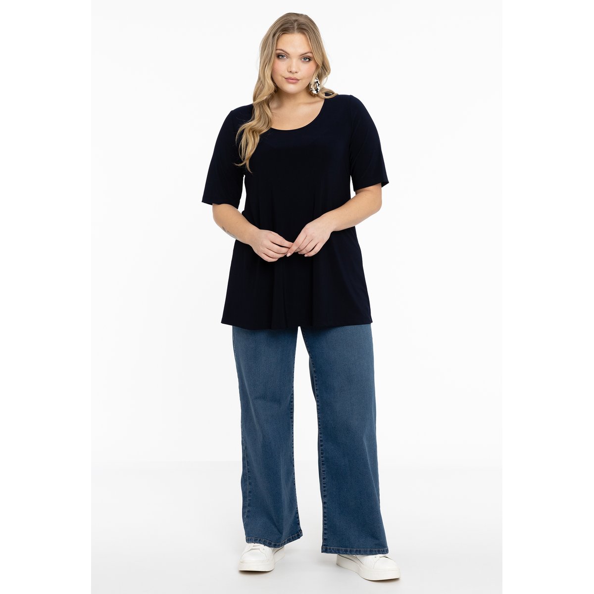 Jean Wide Fit bleu indigo, YOEK