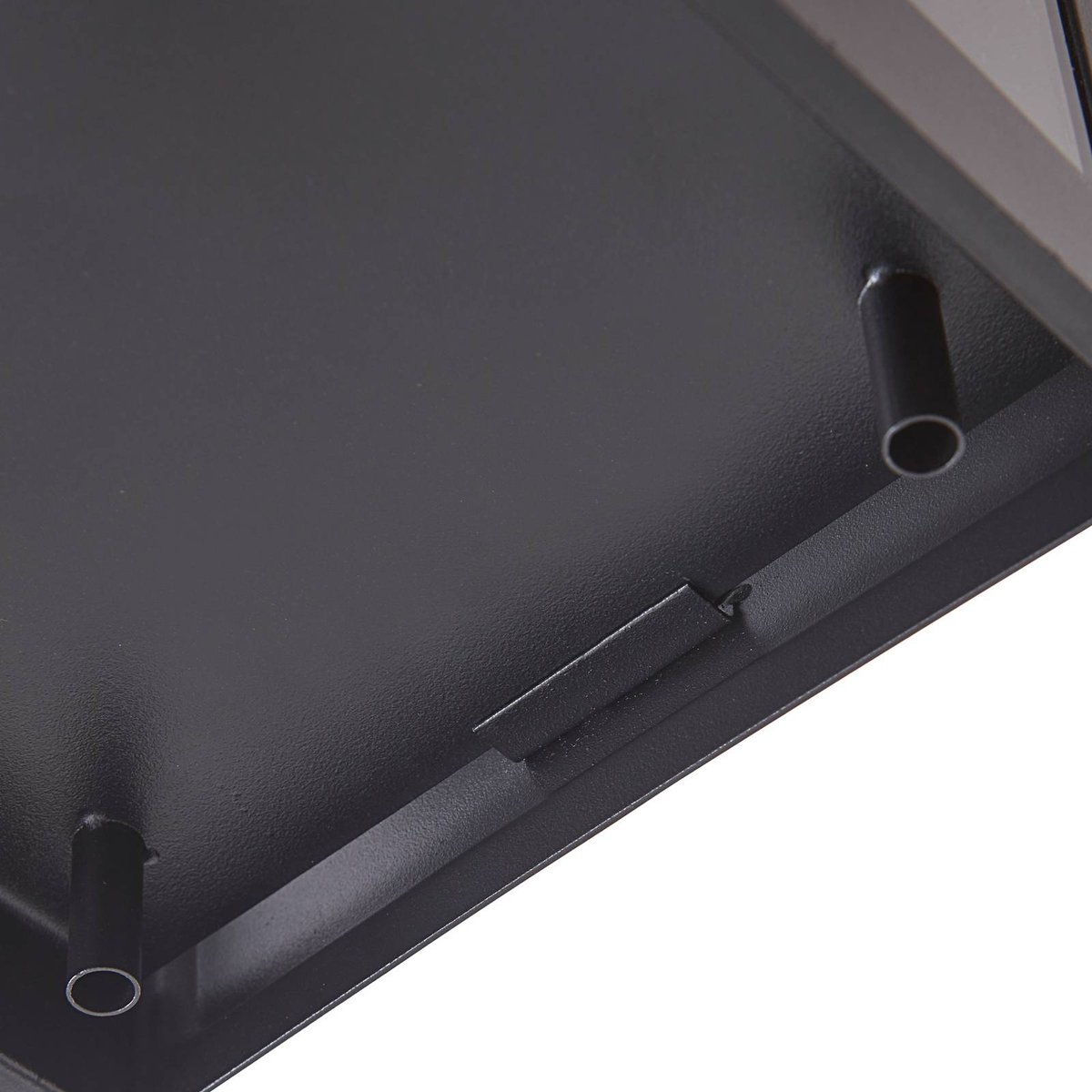Applique extérieure en inox, Ilana noir, transparent, LINDBY