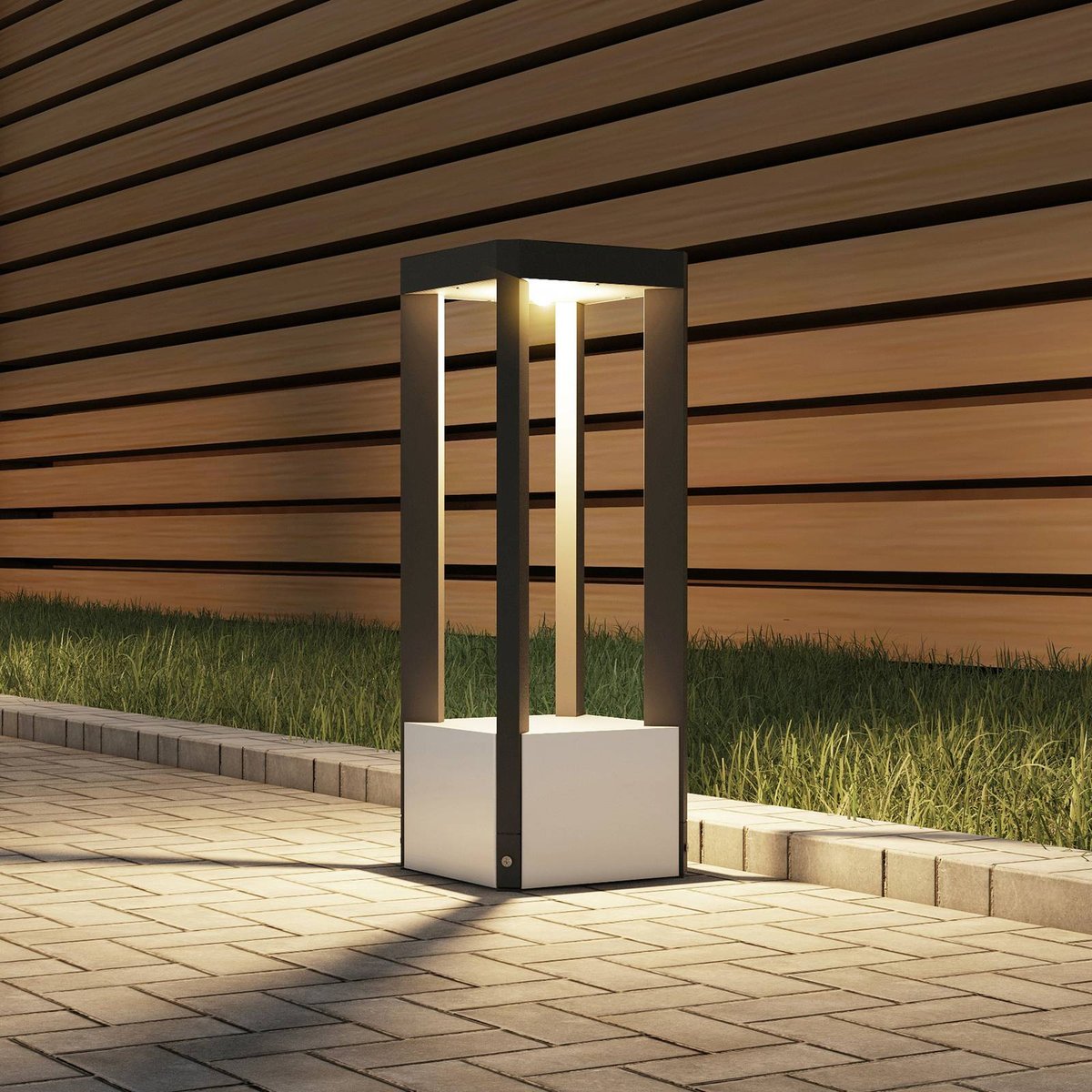 Luminaire extérieur en aluminium moderneLED gris foncé (ral 840-m), LUCANDE