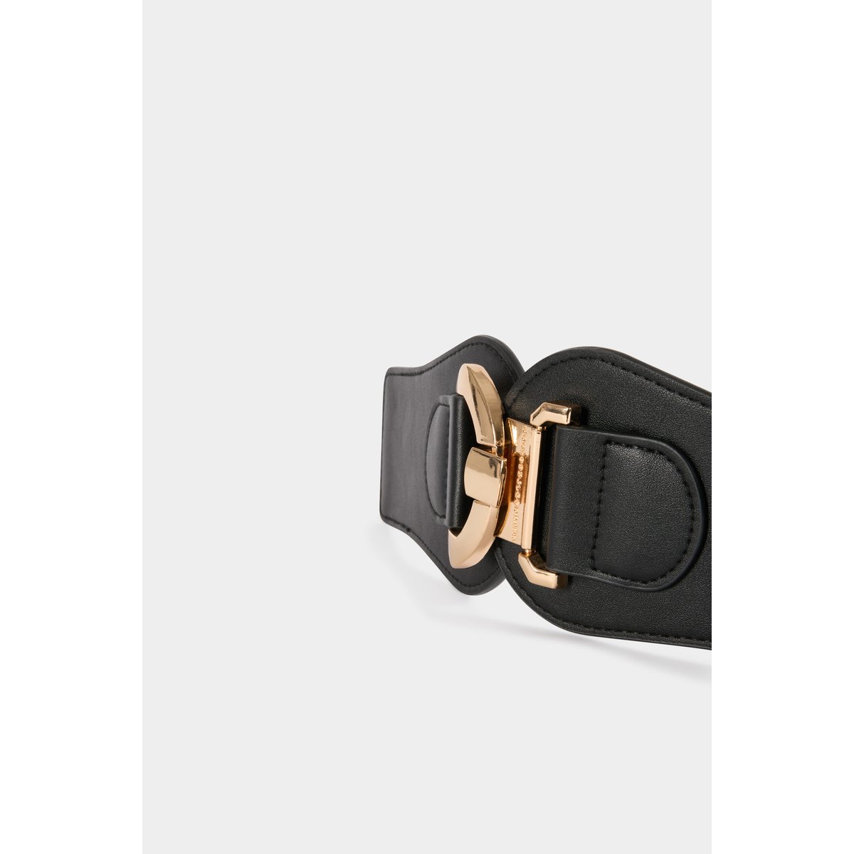 Ceinture large similicuir noir, MORGAN