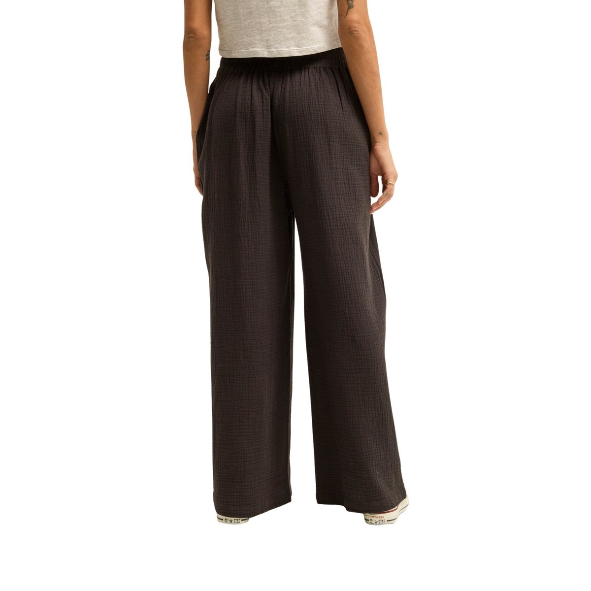 Pantalon en lin FOLLOW ME noir black pebble, BILLABONG