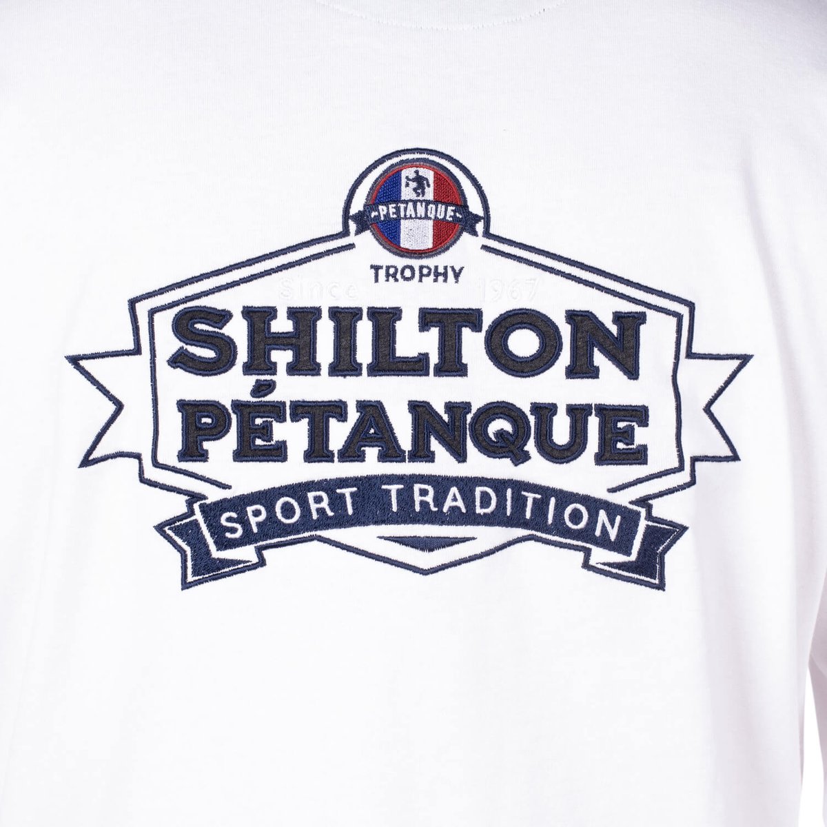Polo petanque MASTERS blanc, SHILTON