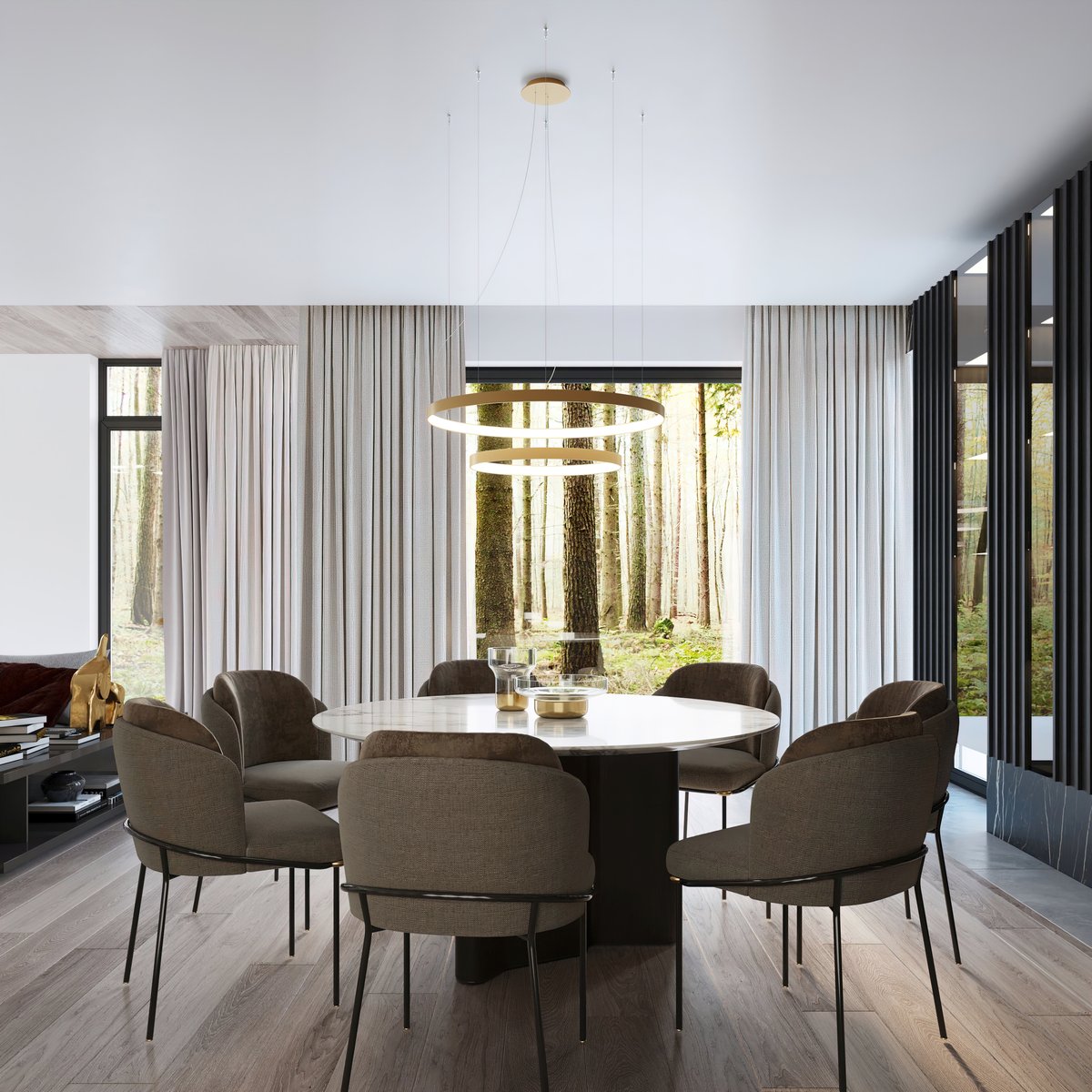 Plafonnier Aluminium Doré LED 1 Rio doré, EDEN