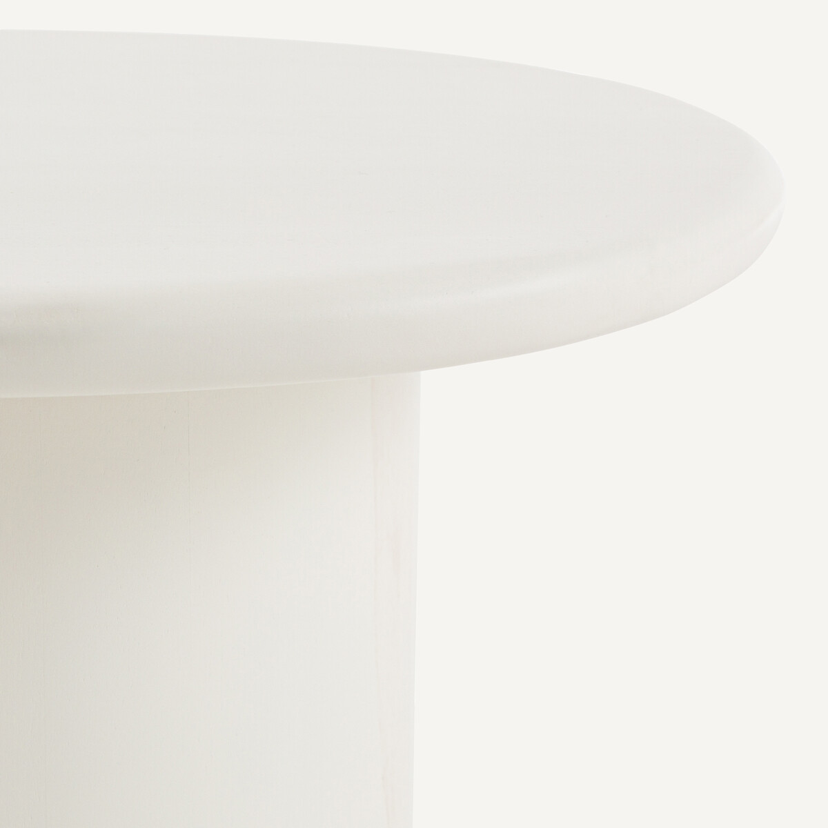 Table basse en acacia massif, hauteur 31 cm, Oreus blanc ecume, AM.PM