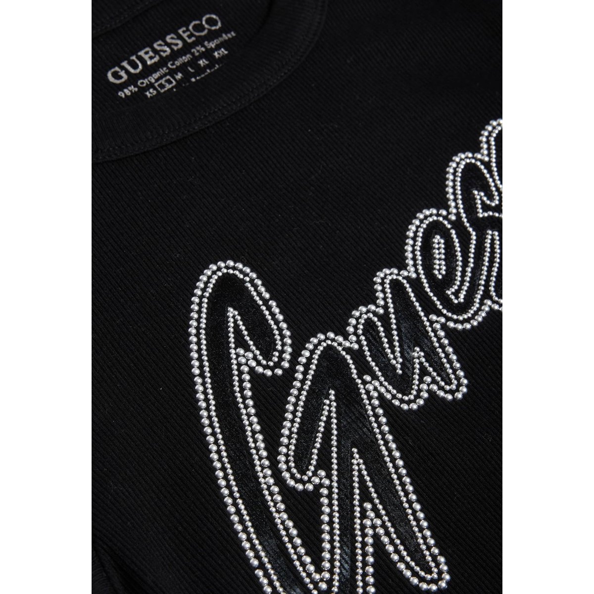 T-Shirt Logo Clouté noir, GUESS
