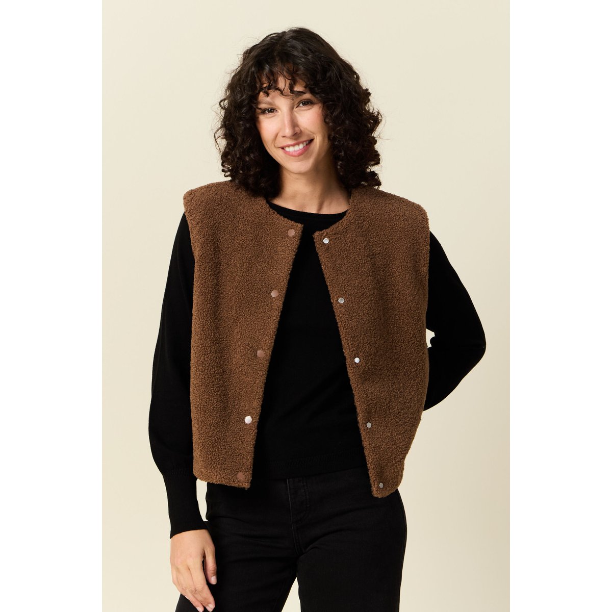 Gilet sans manches réversible camel, BONOBO