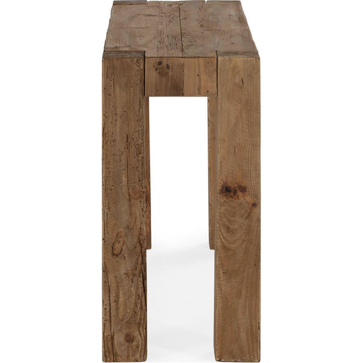 Console en pin recyclé, Style rustique naturel vieilli, RECOLLECTION