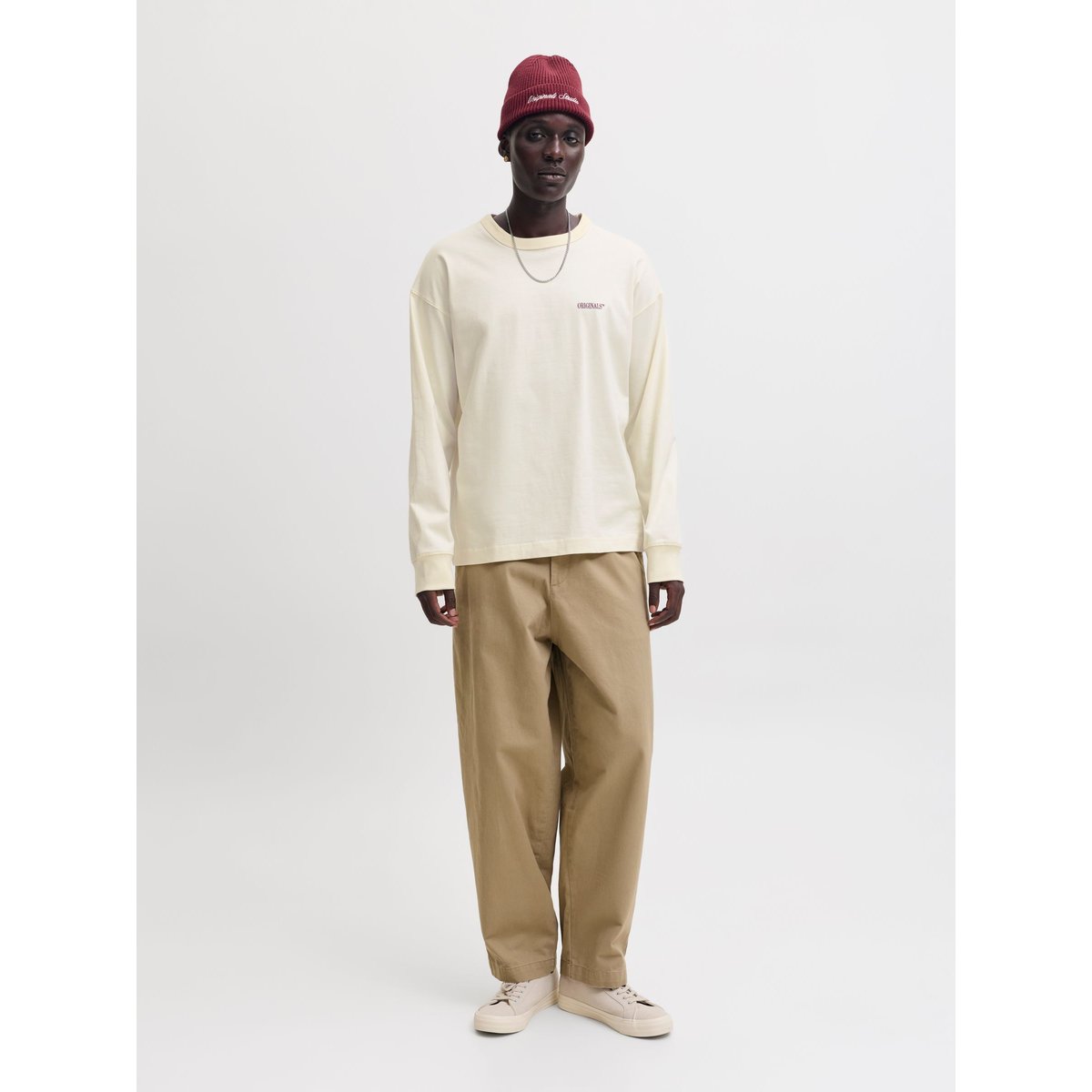 T-Shirt À Manches Longues antique white, JACK & JONES