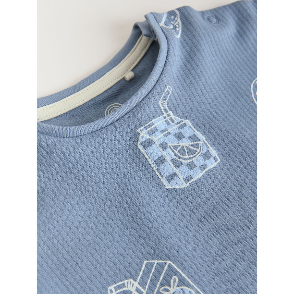 Barboteuse bébé coton, lot de 4 bleu/naturel, NEXT