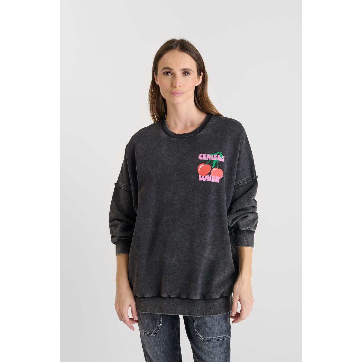 Sweat-Shirt JULES black, LE TEMPS DES CERISES