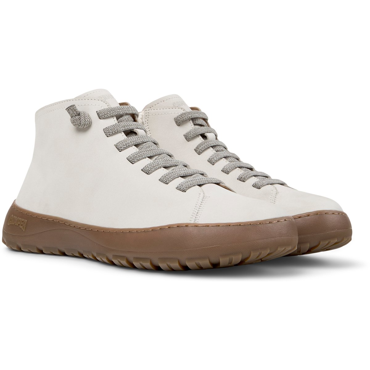 Bottines Peu Serra cuir blanc naturel, CAMPER