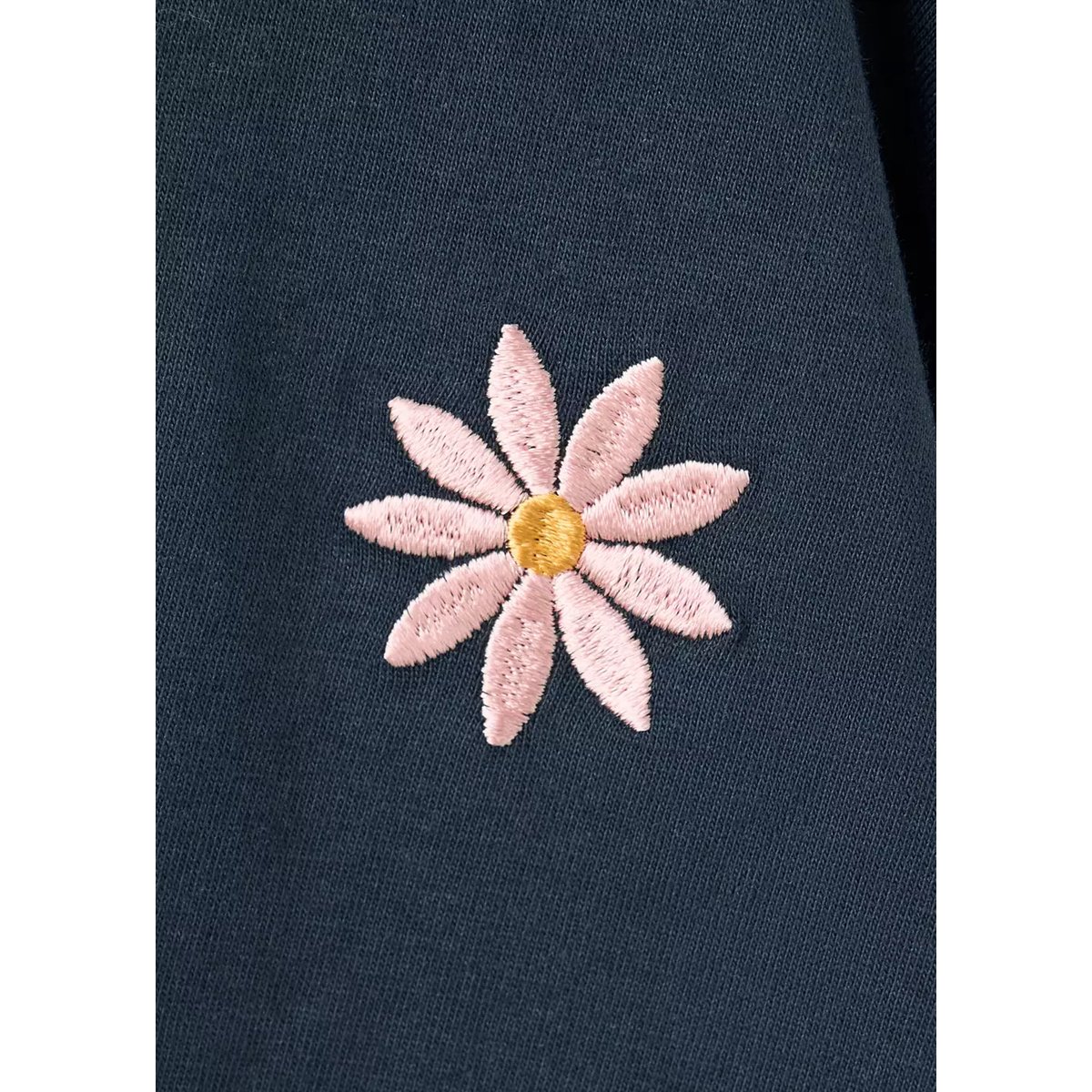 T-shirt fleur brodée bleu marine, MANGO KIDS