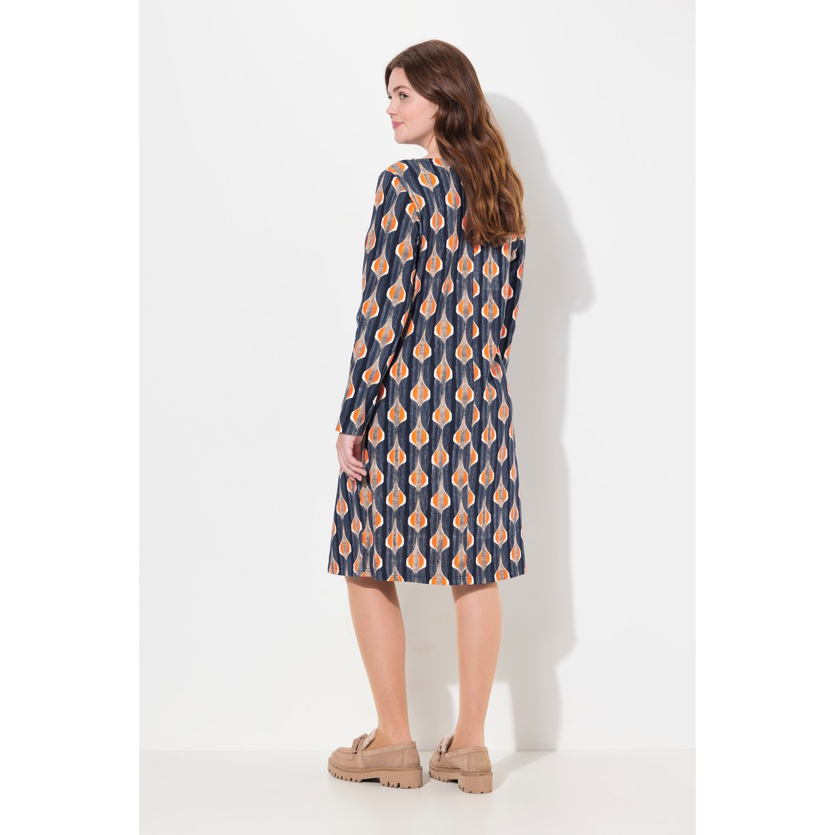 Robe en molleton de coton bio noir, ULLA POPKEN