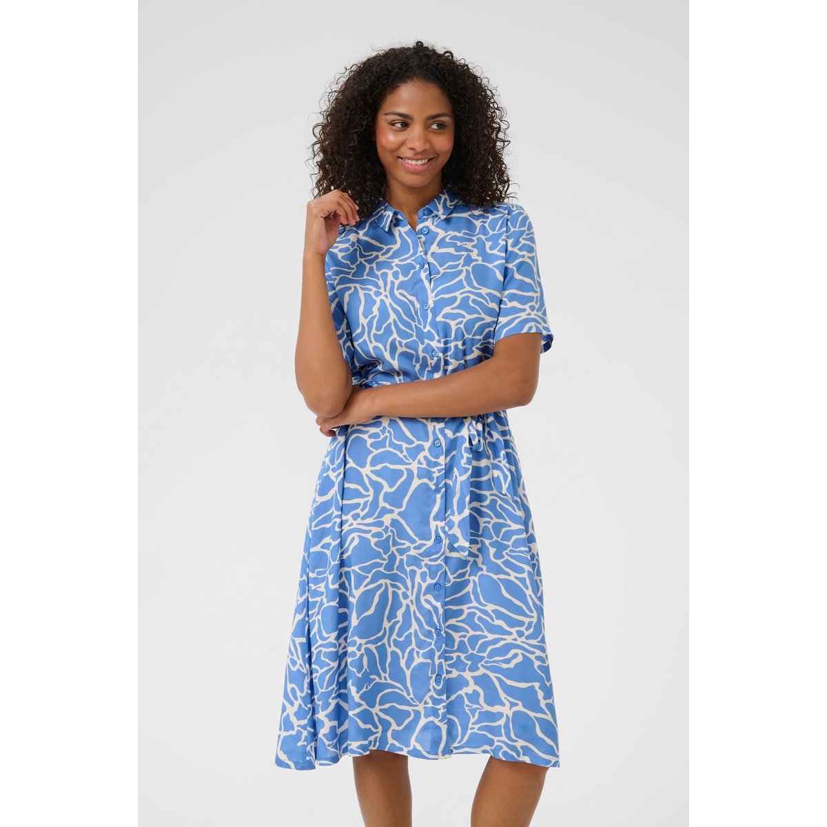 Robe bleu ultramarine w. chalk print, KAFFE
